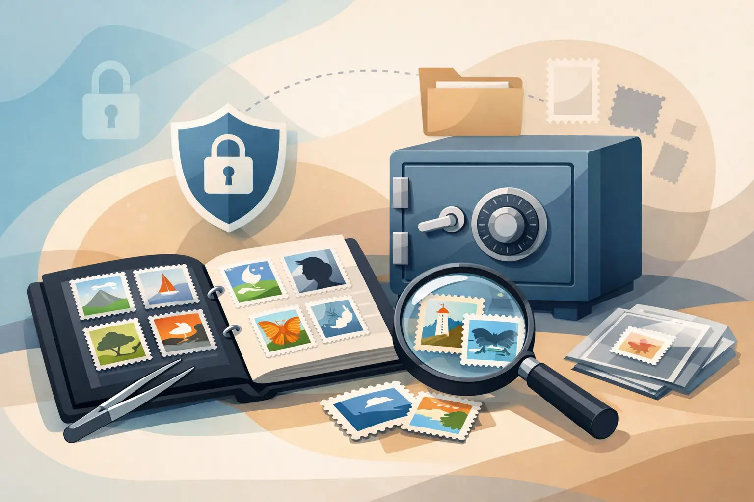 Hur förvarar man frimärken säkert?