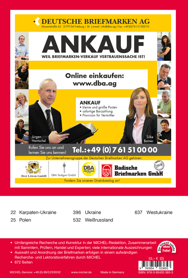 Michelin postimerkkikirja - Itä-Eurooppa 2021/2022 (OBS-kirja saksaksi)