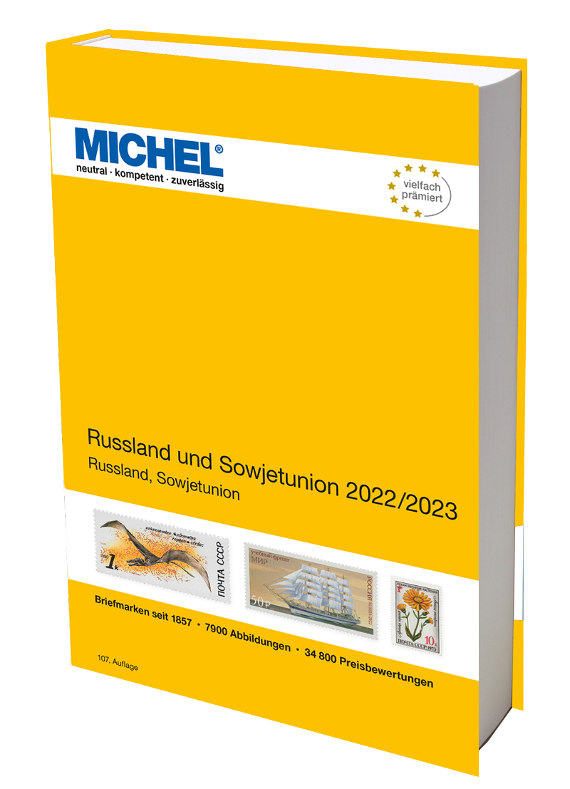 Michelin postimerkkikirja - Venäjä ja Neuvostoliitto 2022/2023 (Huom! saksaksi)