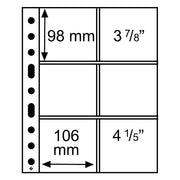 Insticksblad GRANDE med 6 fickor i formatet 106x98 mm, kristallklart 5-pack