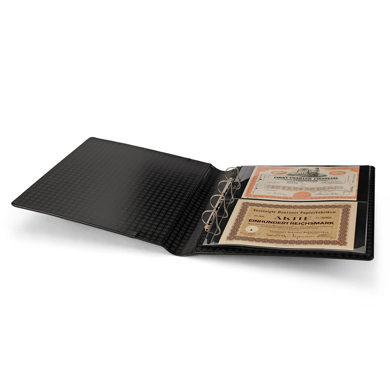 Kanzlei ringalbum i klassisk design inkl. fodral, svart