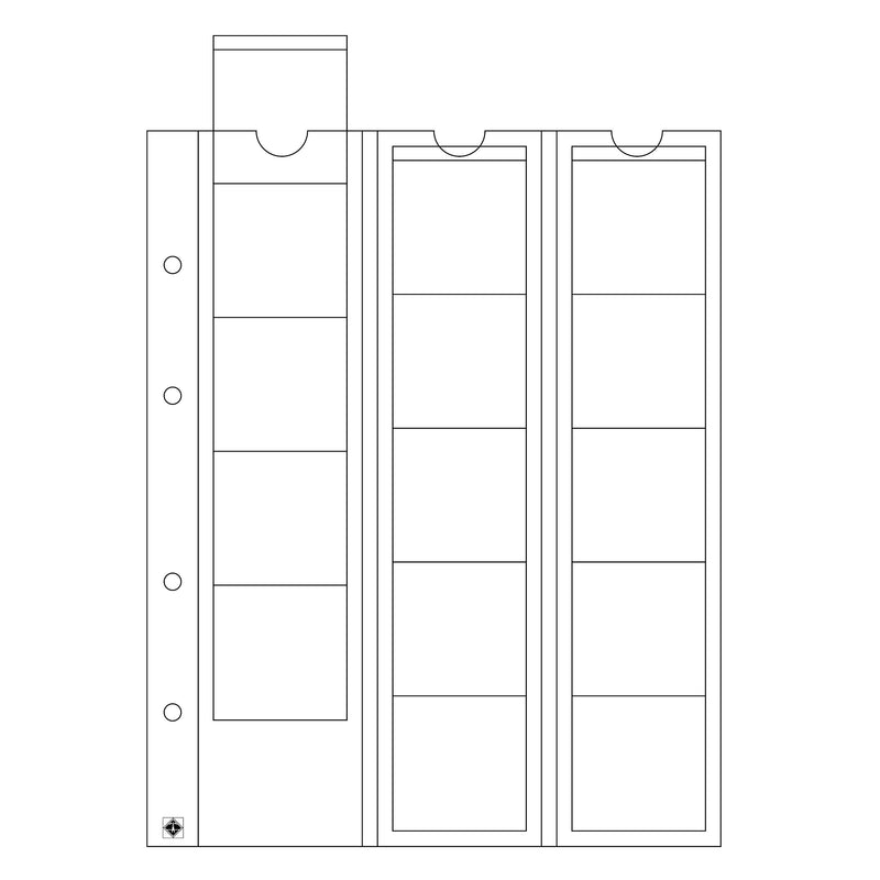 Insticksblad för mynt i serien OPTIMA (5-pack)