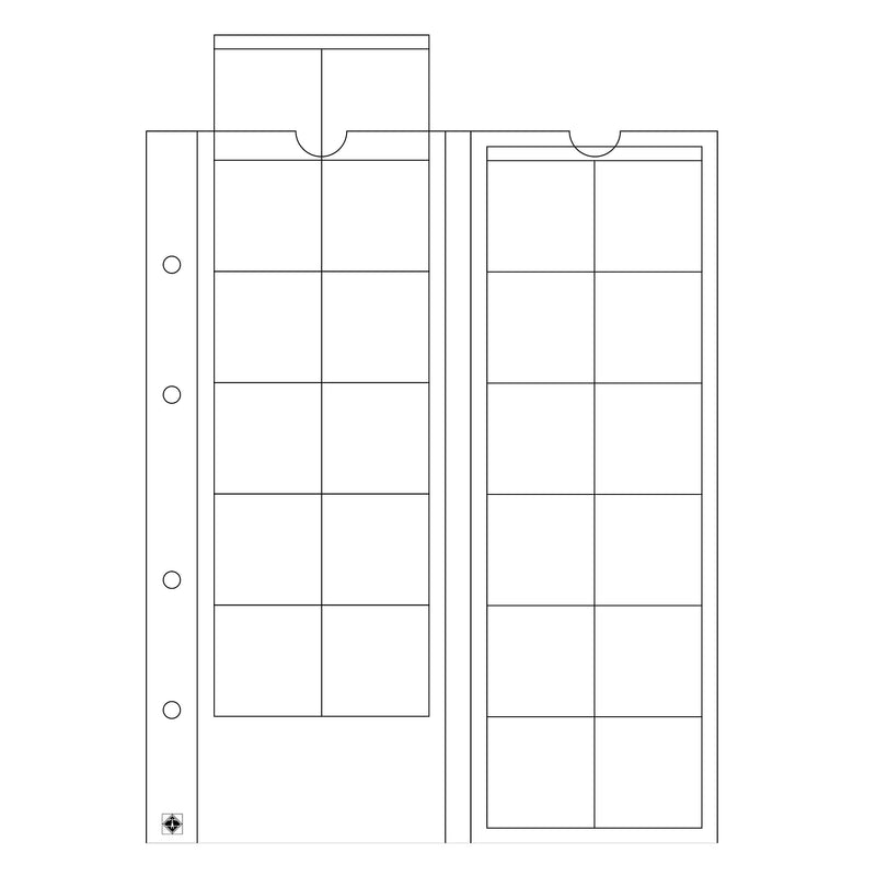 Insticksblad för mynt i serien OPTIMA (5-pack)
