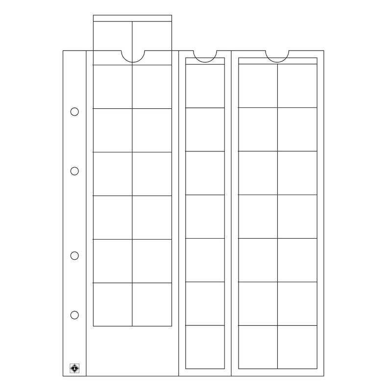 Insticksblad för mynt i serien OPTIMA (5-pack)