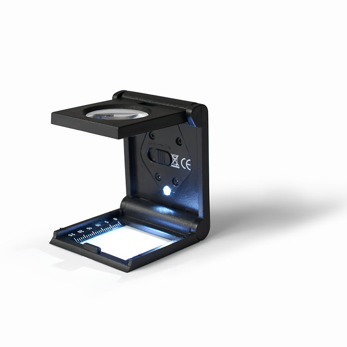 Perforeringsmätare, 5x förstoring, med LED